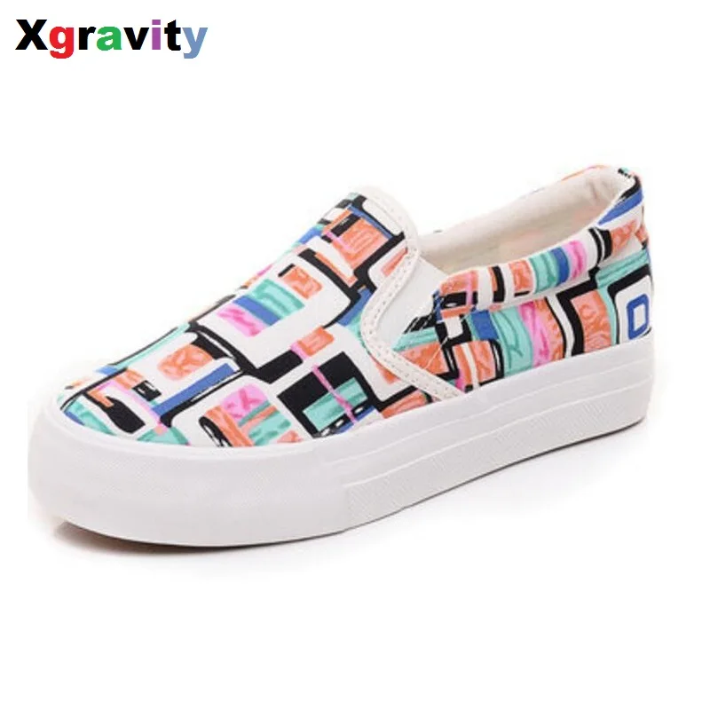 

Female Autumn Mix Colors Comfort Flat Shoes Elegant Comfortable Lady Casual Canvas Shoes Leisure Woman's Slip On Footwear C031