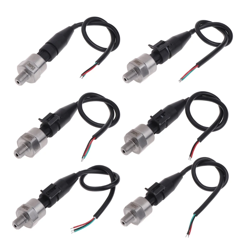 

DC5V 1/8NPT Pressure Transducer Transmitter Sensor Stainless Steel Oil Air Water 30 psi 100 psi 150 psi 200 psi 300 500 psi