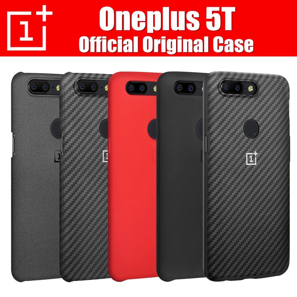 Oneplus 5t Case Official 100 Original Oneplus Company Back Shell Sandstone Carbon Cover Case For One