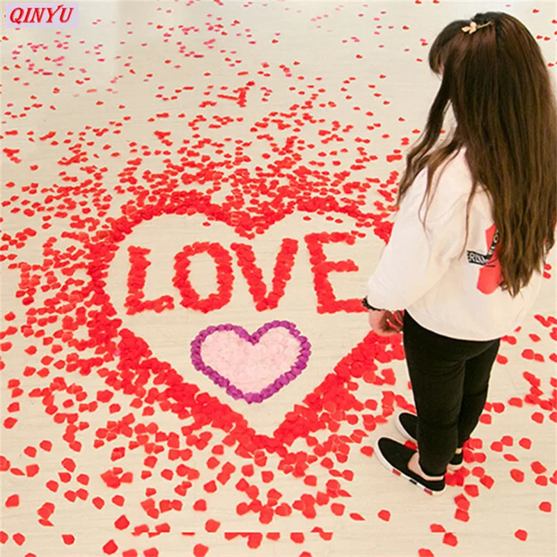 100pcs Simulation Artificial Silk Rose  Petals Wedding Birthday Valentine Decor Romantic Flowers Decoration 5ZSH012-1 (3)
