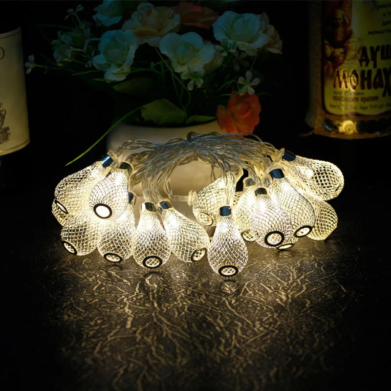 

LED String Lights Iron Hollow Ball Battery Operated Home Decor Lamp for Garden Yard Party Festical DAG-ship
