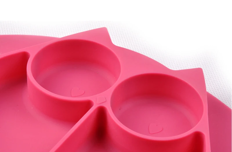 Baby Silicone Training Plate Adsorbable Bottom Design Children Feeding Food Container Infant Tableware Suction Dinnerware BB5114 (4)