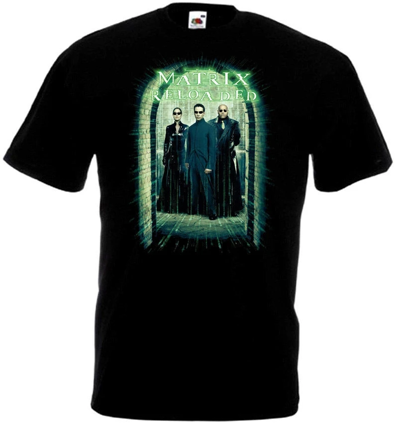 

Matrix Reloaded Movie Poster Mens Funny Tshirts Mens Streetwear T Shirt Fashion 2019 Tee Shirt Brand T-Shirts Men Tops