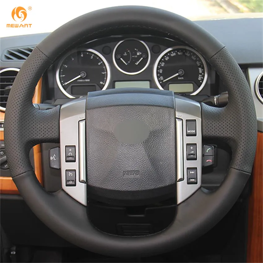 MEWANT для Land Rover старая Range Rover Sport 2005 2006 2007 2008 черного цвета из натуральной кожи чехол рулевого колеса автомобиля аксессуары Запчасти