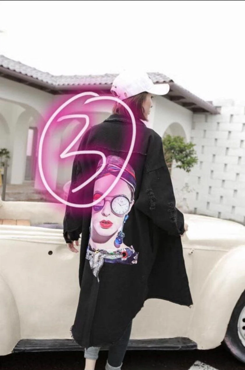 2019 جديد وصول المرأة بلوزات الدنيم ، الجينز سترة حجم 4XL فضفاض رقيقة النساء بلوزات على الموضة الكامل الأكمام O-طوق الساخن