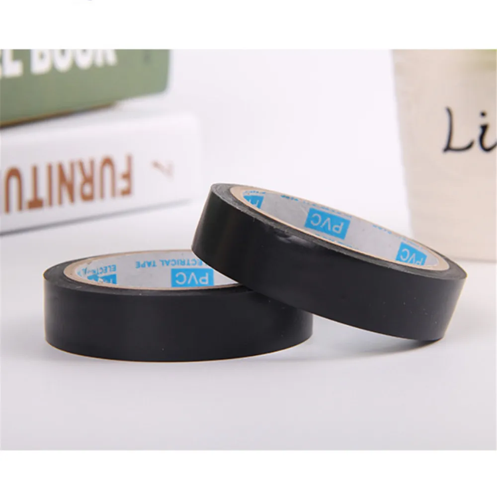 

1 Roll Black High Quality PVC Flame Retardant Adhesive Vinyl Electricians Electrical Power Insulating Tape DIY Electrical Tools