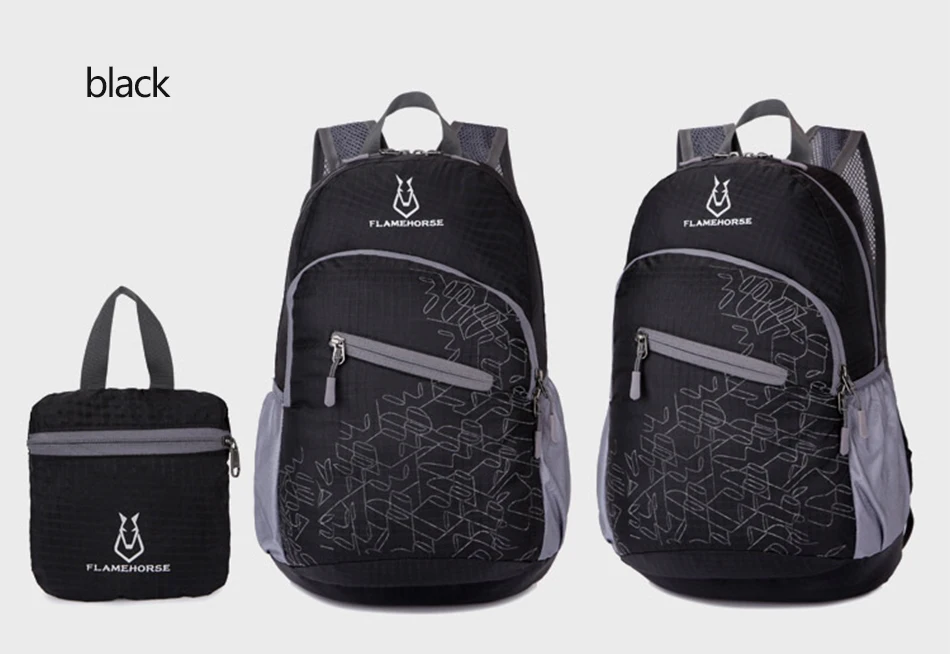 Высококачественный портативный легкий прочный водонепроницаемый складной школьный рюкзак Сверхлегкий портативный удобный нейлоновый рюкзак для путешествий