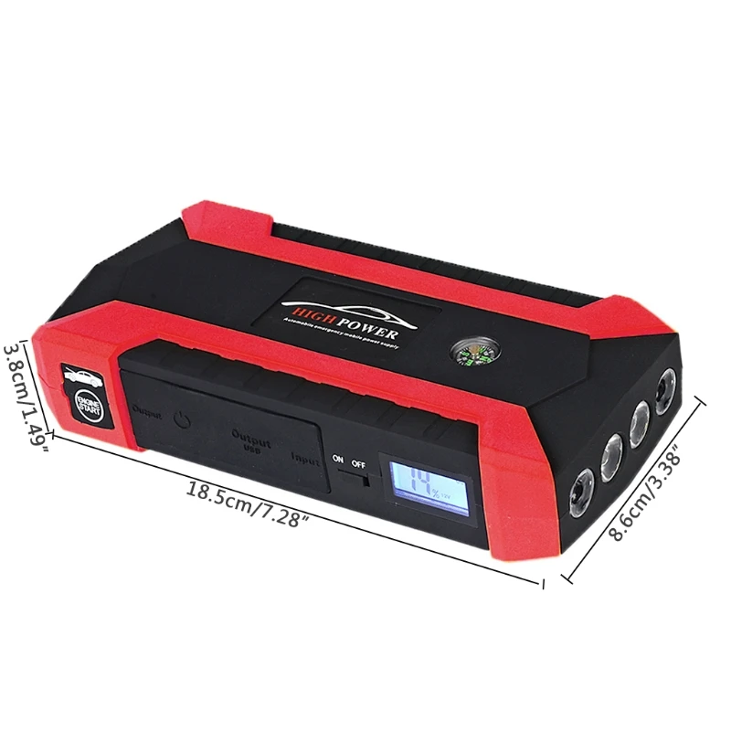  89800mAh 4 USB Portable Car Jump Starter Pack Booster Charger Battery Power Bank