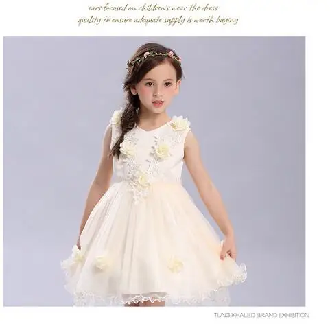 

Girls Fishtail Formal Dresses 2017 Autumn Gauze Ball Gowns Flowers Girls Princess Bow Christmas Dress Kids Party Wedding Dress