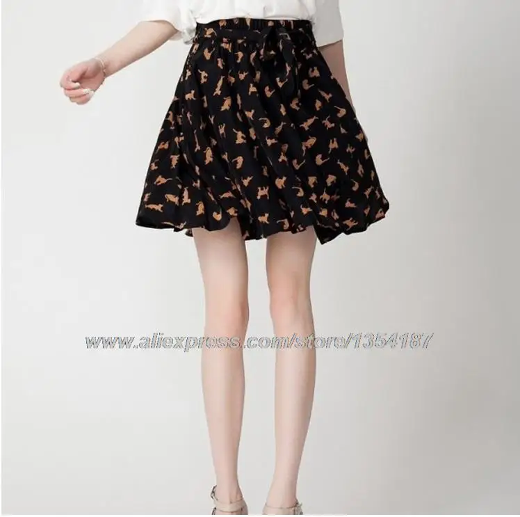 Ladies Chiffon Mini Printed Skirts 