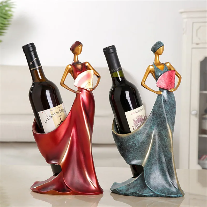  Girl Wine Rack Resin Crafts Home Decoration Christmas Birthday Figurines Gift Bedroom Living Room O - 32985507716