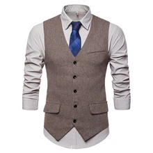 Nuevo chaleco Casual de moda para hombre, Chaleco de diseño clásico de un solo pecho, chaleco de mezcla de Cachemira, chaleco de color olid, Tops de gran tamaño
