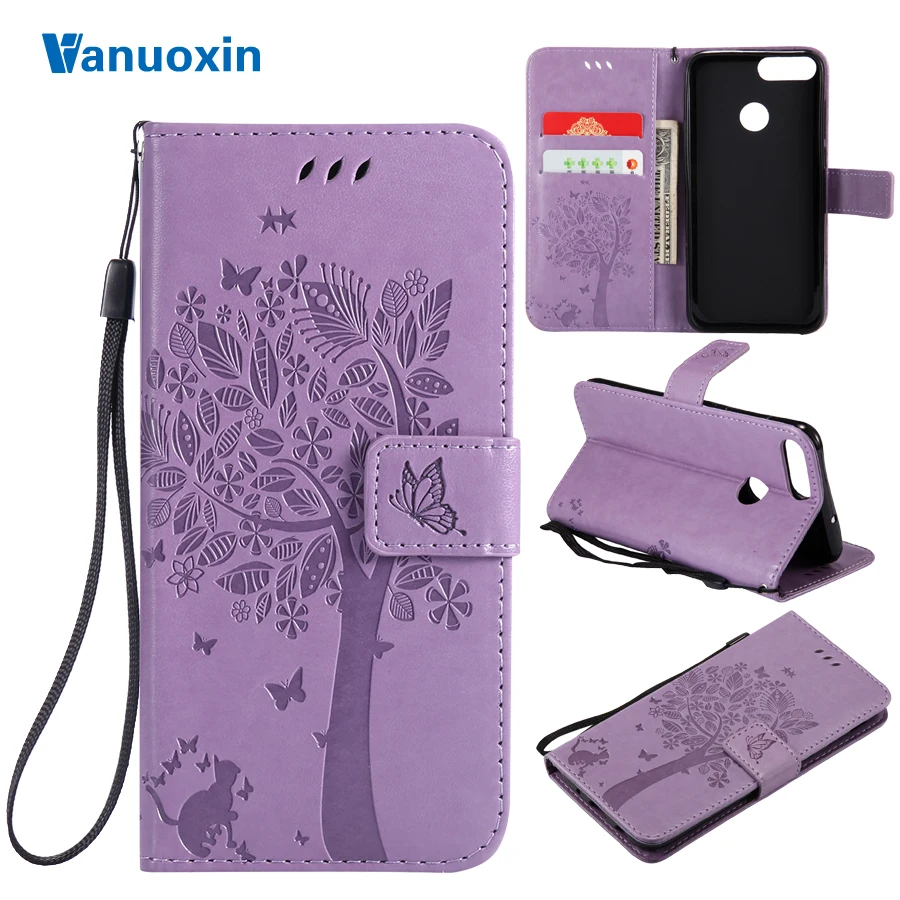 

P Smart Flip Leather Case on sFor Funda Huawei P Smart Plus case for Coque Huawei P Smart Plus cover 3D Wallet Cover Phone Cases