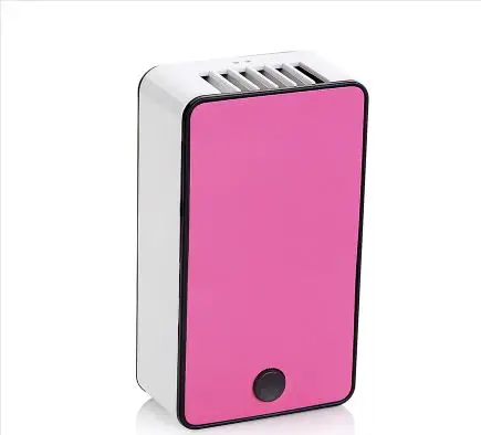 DMWD USB Перезаряжаемый ручной кондиционер вентилятор мини без лопастей Bladeless кондиционер кулер вентилятор настольный вентилятор охлаждения - Цвет: Розовый