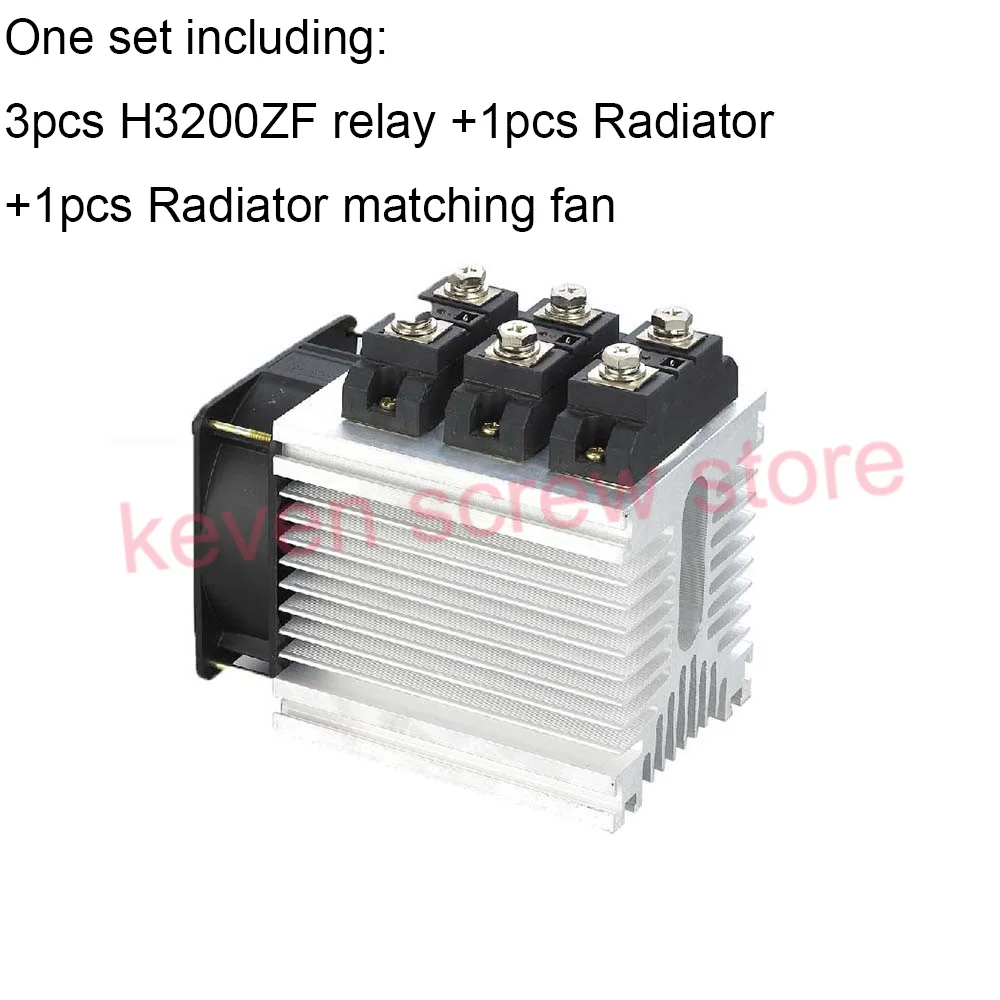 

H3200ZF-3 three phase DC to AC 200A 4-32VDC industrial grade solid state relay set/SSR set Not incluidng tax