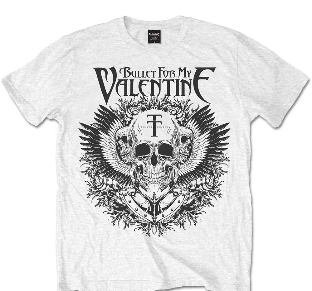 

Men Summer T Shirt Bullet For My Valentine Bfmv Mens Xxl T Shirt Tee White Black Eagle Official Tops Youth T Shirt