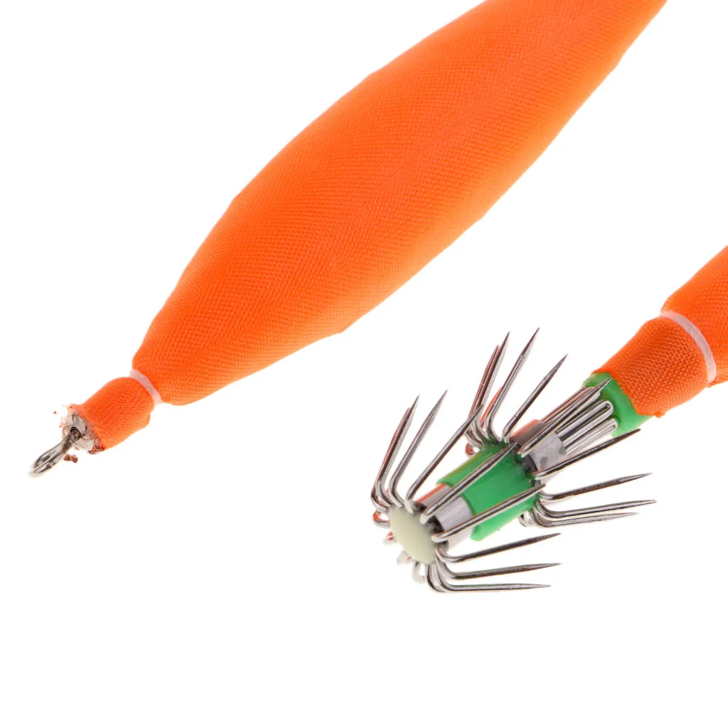 5Pcs 11cm Luminous Dual-layer Split Squid Jig Hooks Durable Octopus Saltwater Fishing Lure Hook Fishing Tackle Tool