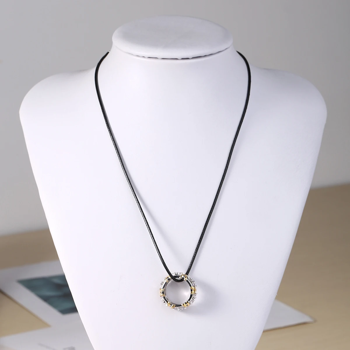 100pcs Black Wax Line Necklace Chain Pendant Charms Cord Beads String Lobster Clasp Strap Rope
