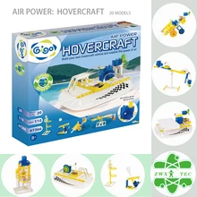 Gigo Air Power Hovercraft Toys Kits 110PCS 20 Hovercraft Vehicles with Air Engine and Balloon Engine #7366 Science Toys