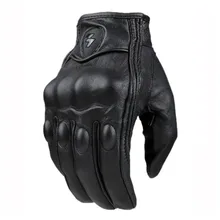 2016 marca luva moto guantes de cuero real completo dedo guantes de moto de carreras de motocross guantes de protección al aire libre guantes ride