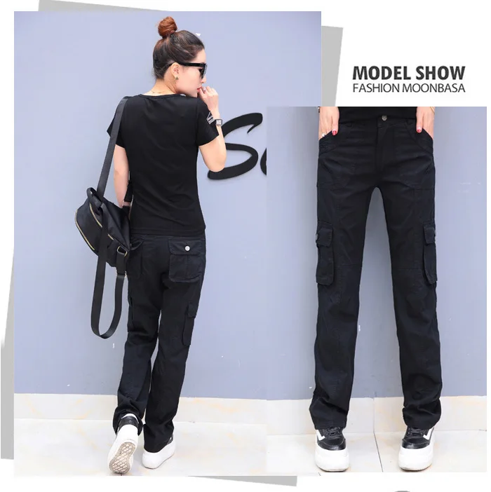 Woman's Overalls Multi Pocket Straight Trousers Spring Summer Outdoor Trekking Sports Hiking Pants Womens Military Cargo Pant