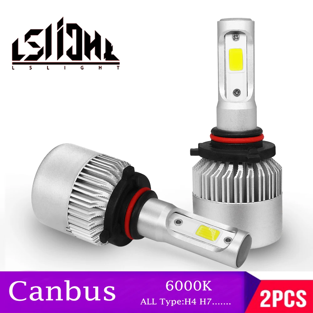 

LSlight LED Headlight H7 H4 H1 H11 H3 9007 9004 H13 9005 9006 880 HB2 HB3 HB4 LED Car Bulb Canbus Turbo 24V 60W 6000K Auto Lamps