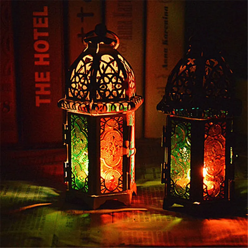 Классический подсвечник в виде фонаря, марокканский Железный подсвечник, подсвечник для Хэллоуина, вечерние, свадебные, декоративные подсвечники