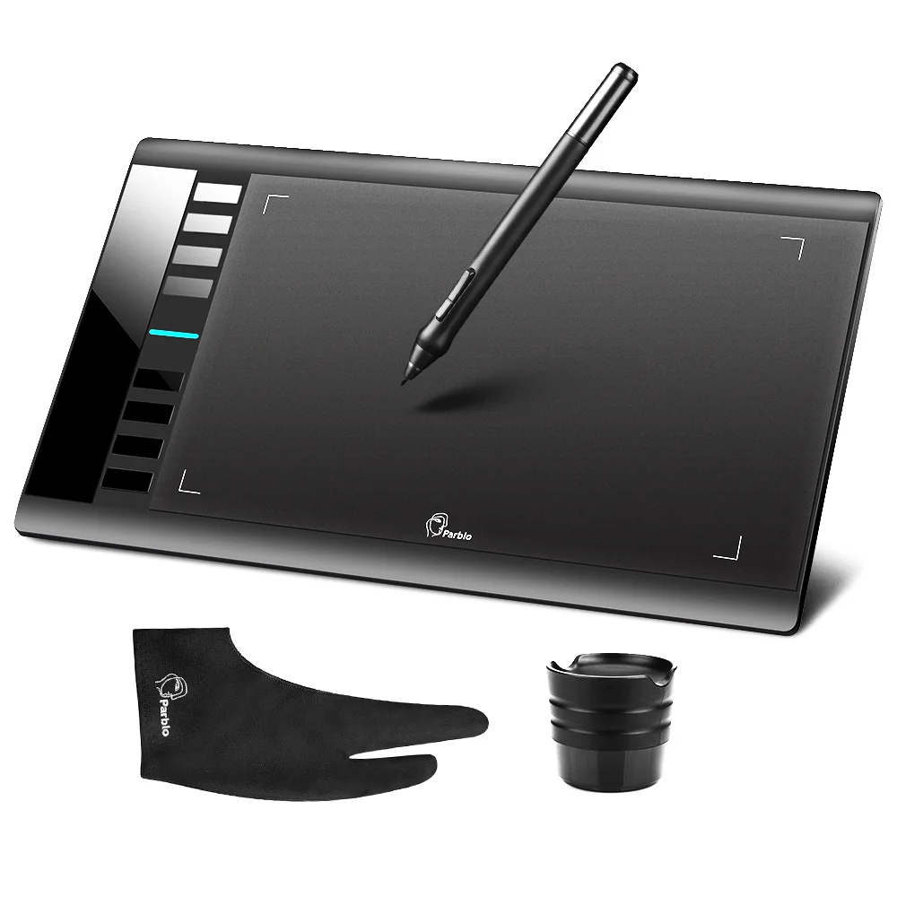Parblo A610 цифровой планшет графический планшет для рисования с ручкой 2048 Уровень цифровая ручка+ противообрастающая перчатка в подарок