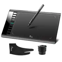 Parblo A610 Digital Tablet Graphics Drawing Tablet Pad w/Pen 2048 Level Digital Pen + Anti-fouling Glove as Gift