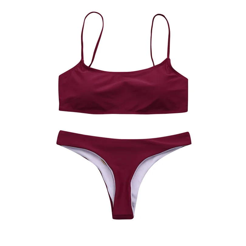  Women's Sexy Bikini Tube top Bandage Bikini Set Push-Up Brazilian Swimwear Swimsuit bikini 2019 Beachwear #3A10 (3)