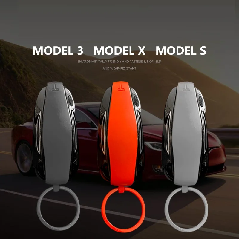 Us 399 30 Offsmart Key Fob Cover Case Protector Keychain Creative Pendant Protective Cover Car Key Cover For Tesla Model X S Model 3 In Key Case