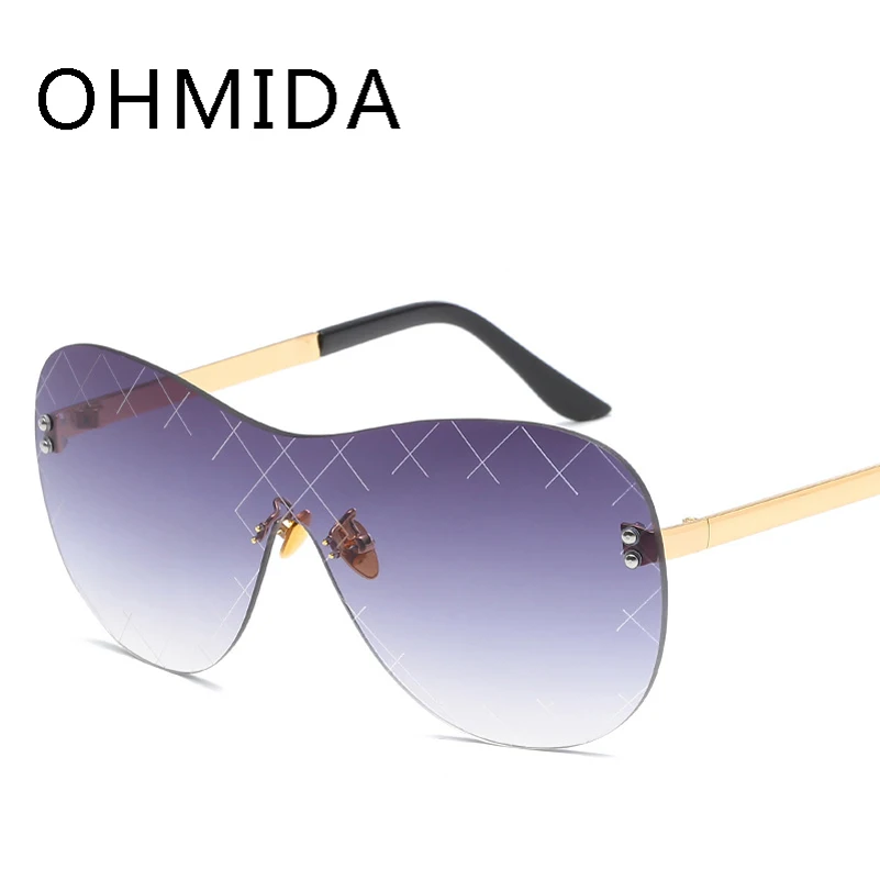Солнцезащитные очки без оправы OHMIDA мужские Роскошные брендовые дизайнерские UV400