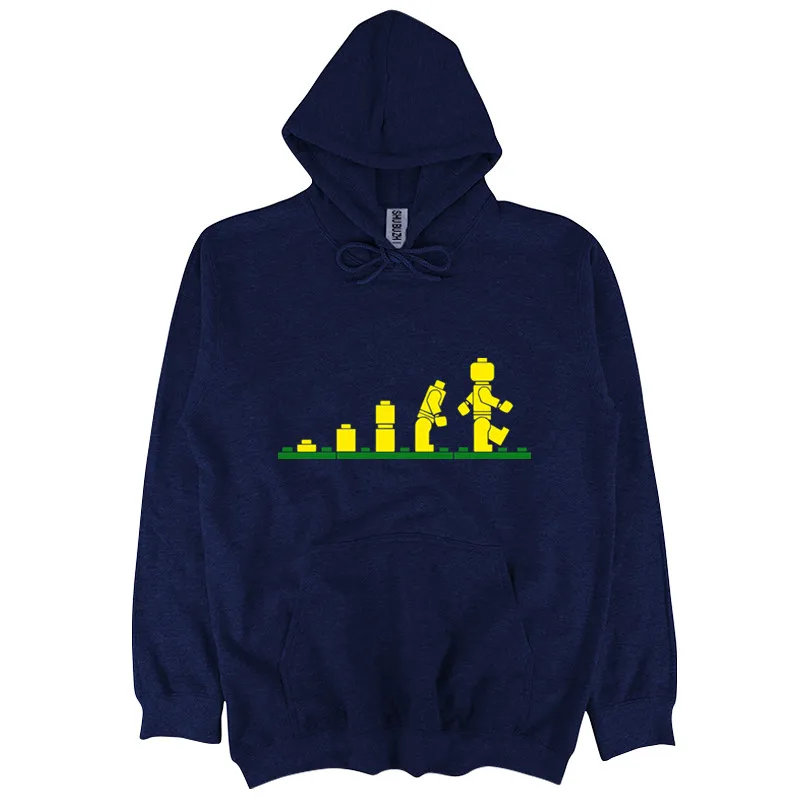 Mens Sweatshirts Winter Casual Cotton Streetwear hoodies LEGO EVOLUTION