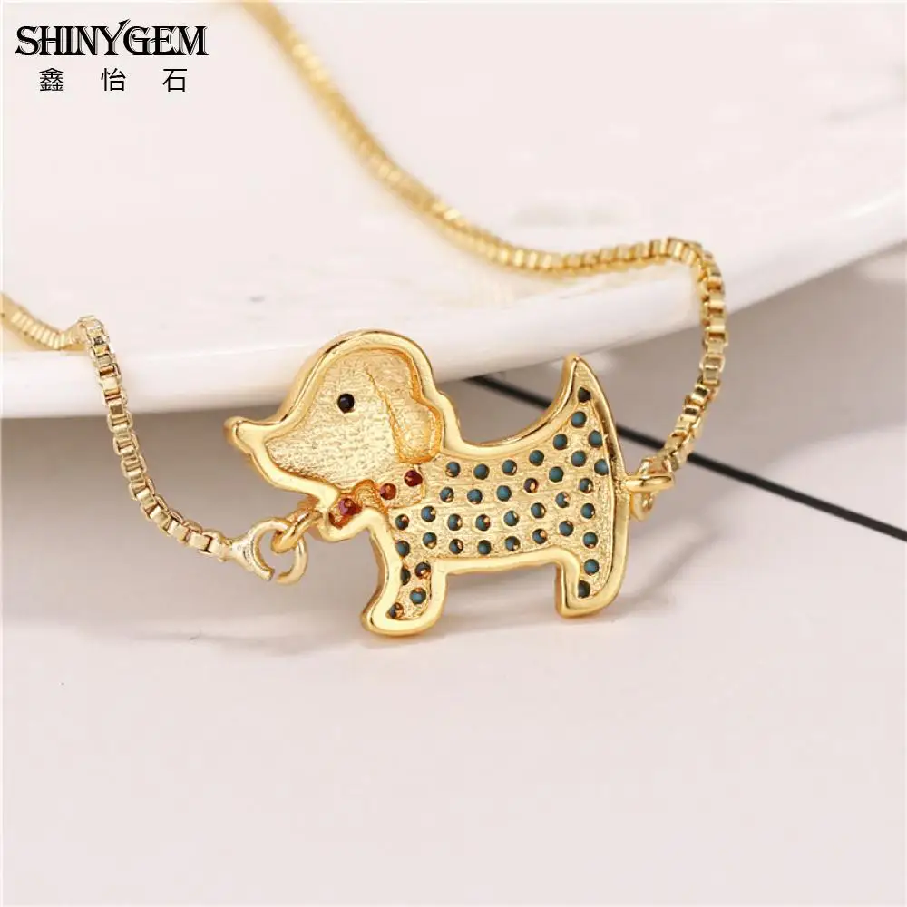 ShinyGem Милые Браслеты Собака для Для женщин микро проложить синий браслеты со