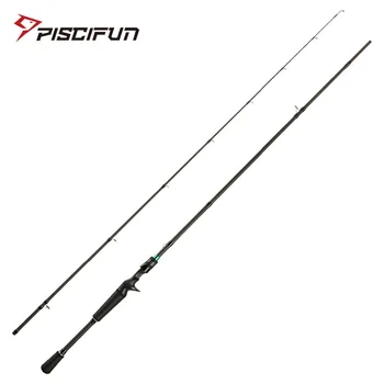 شراءPiscifun الثعبان قضيب مسبوك قطعتين الطعم قضيب مسبوك IM7 توراي ألياف الكربون فوجي أدلة 2 متر 2.1 متر MH Baittra الصيد رود