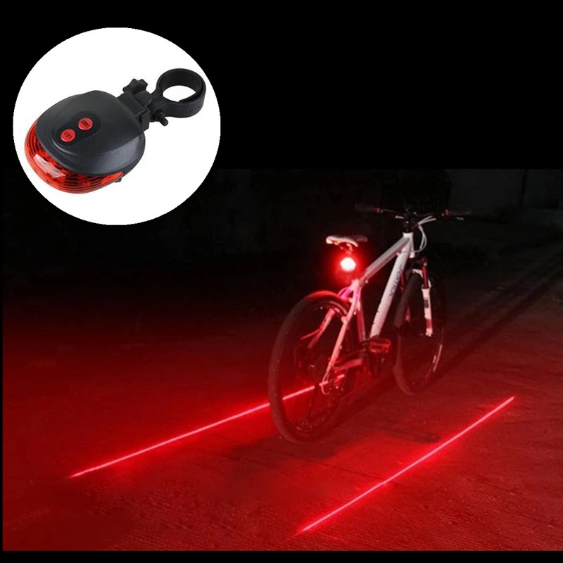 

CYCLE ZONE Bicycle LED Tail Light Safety Warning Light 5 LED And 2 Laser Night Mountain Bike Rear Light Lamp Bycicle Light