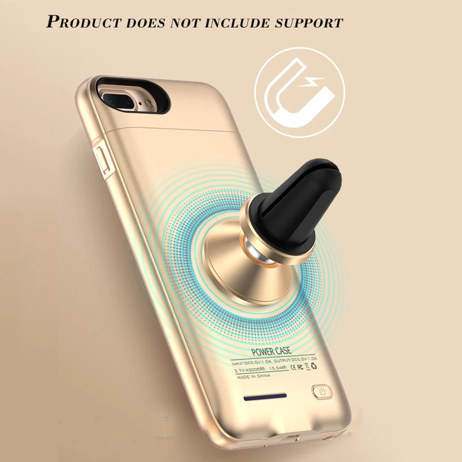 Elleperi.com: Luxury iPhone Charging Case Power Bank for iPhone 6 6s 7 8 plus. Ultra Slim & Lightweight. PROTECTION: High-quality plastic in a battery case.