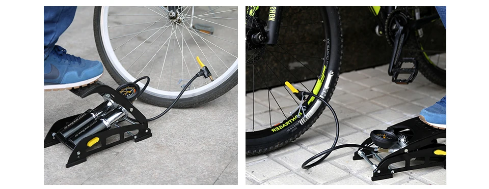 SAHOO велосипед MTB велосипед Алюминиевый сплав ножной воздушный насос портативный высокого давления стальной нескользящий насос для велосипедных автомобильных шин