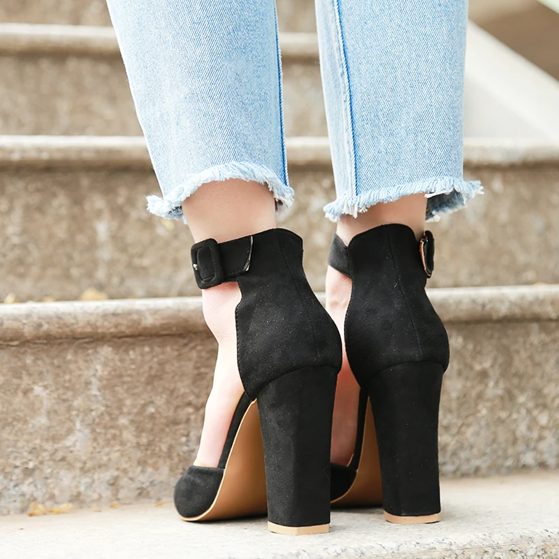 2018 Sexy Classic High Heels Women's Sandals Summer Shoes Ladies Strappy Pumps Platform Heels Woman Ankle Strap Shoes