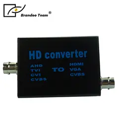 /AHD/TVI/CVI/CVBS к HDMI/VGA/CVBS адаптер конвертер, определение PAL/NSTC, бесплатная доставка