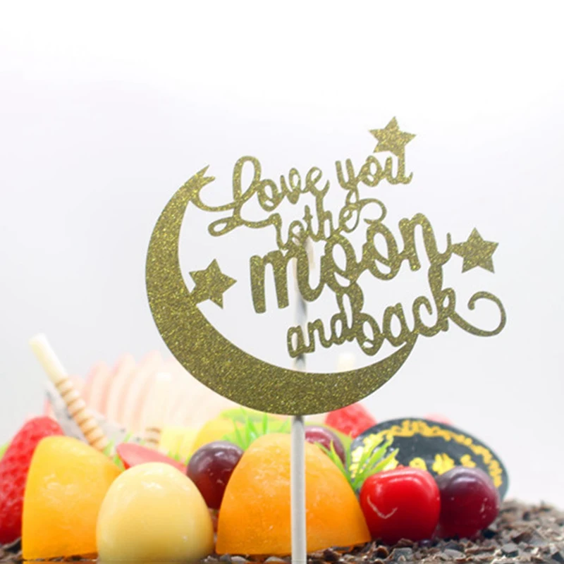 Надпись Love You To The Moon And Back топпер для торта на день рождения флаги свадьбы дня