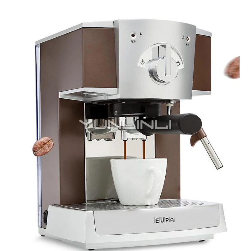 

1.6L Italian Coffee Commercial Semi-automatic High Pressure Pump 15Bar Stainless Steel Milk Bubble Espresso Maker TSK-1152A