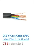 Diy 6 núcleo cabo rj12 6p6c alicate
