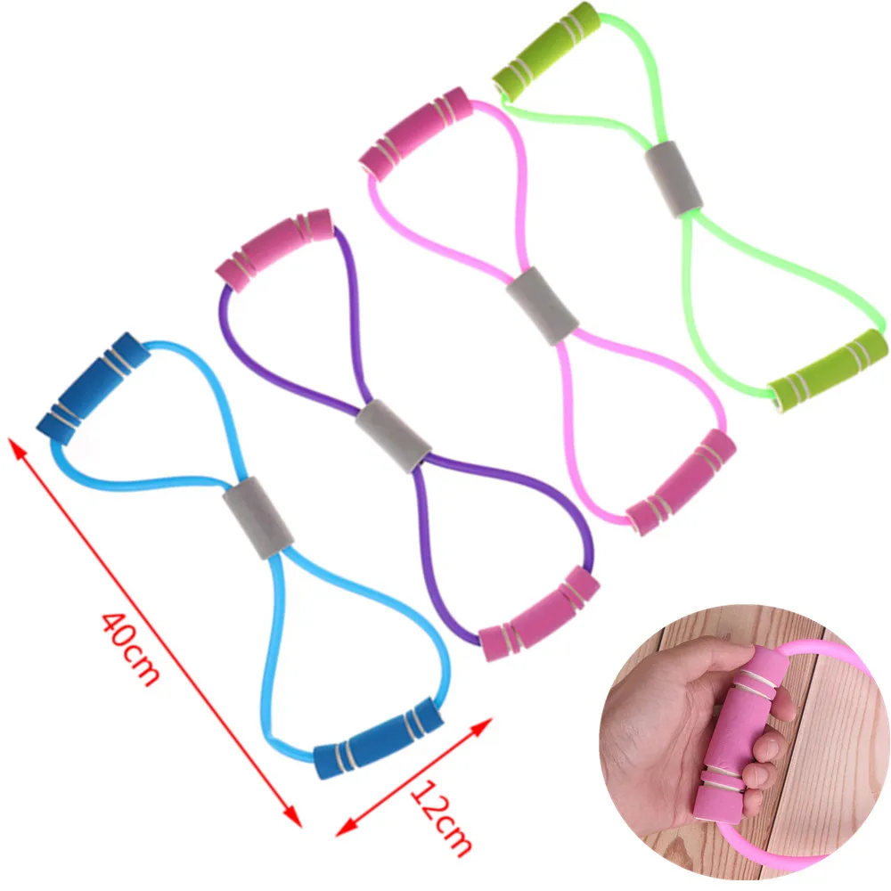 Elastic Rubber Loops Resistance Bands 8 Shaped Fitness Latex Pull Rope Sports Rubber Expander Band Yoga Pilates Fitness Belt