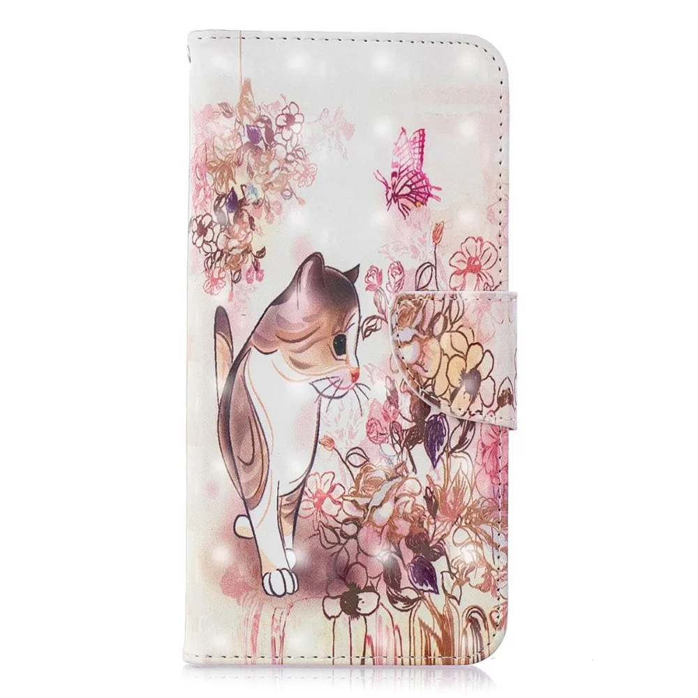 

Leather Frame Card Slot Case Colored Painted For Samsung A8 A7 A6 Plus 2018 J4 J6 Prime J330 J530 S8 S9 Butterfly Peacock P07Z