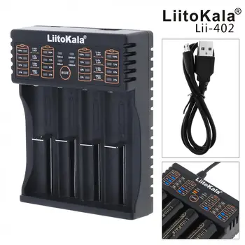 

Durable Liitokala Lii-402 USB Smart Charger with LED Indicator for AA AAA SC 18650 26650 16340 14500 Li-ion / Ni-MH Battery