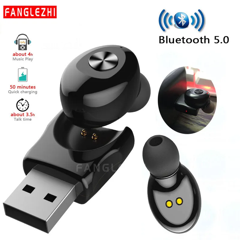 

TWS Bluetooth 5.0 Earphone Wireless Headphone Noise Canceling HIFI Headse USB Sport Earphones With Mic Handsfree Calls for Phone