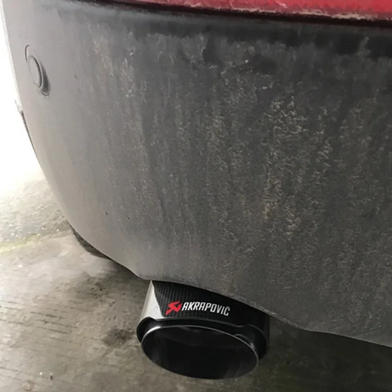 

High Quality Carbon fiber+Stainless Steel Universal Motor Car Auto Exhaust System Exhaust Pipe Tail Throat Mufflers Decoration