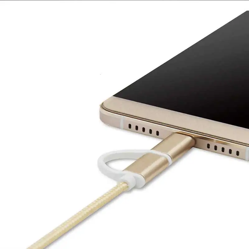 2 в 1 Micro USB кабель для Samsung Galaxy Тип C 2A Huawei Быстрая зарядка данных LG Sony HTC Xiaomi|Кабели