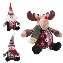 Рождественский подарок милый Санта Клаус Снеговик кукла игрушки Рождественская елка настенный плюшевый Декор Игрушки